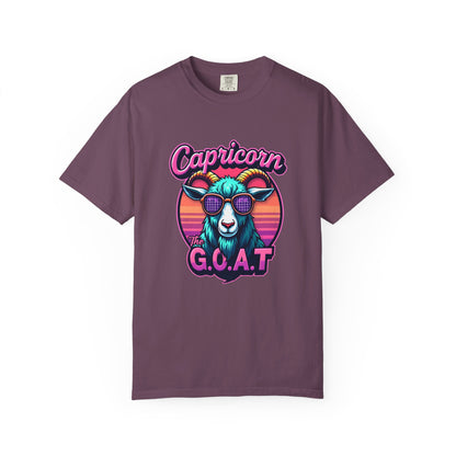 Capricorn The G.O.A.T – Vaporwave Retro Zodiac Tee