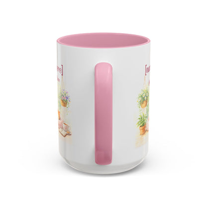 Personalized Name Cat Mug - Custom "Happy Place" Ceramic Mug for Cat Lovers