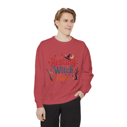 Resting Witch Face Sweatshirt – Retro Halloween Witch Pullover