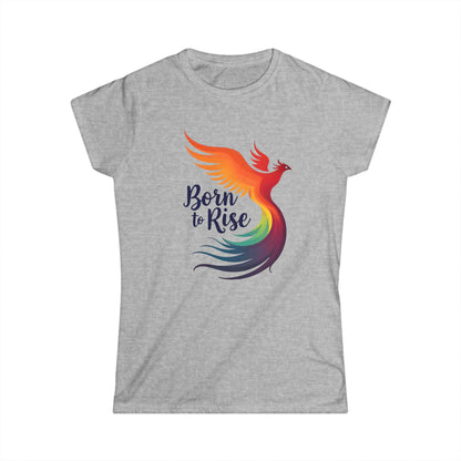 Born to Rise Phoenix Tee – Empowering Colorful Graphic Shirt