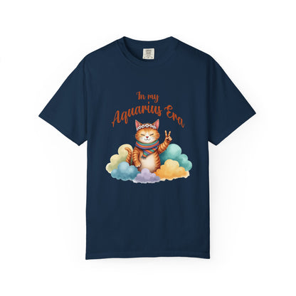 In My Aquarius Era Tee – Colorful Funny Zodiac Cat Shirt
