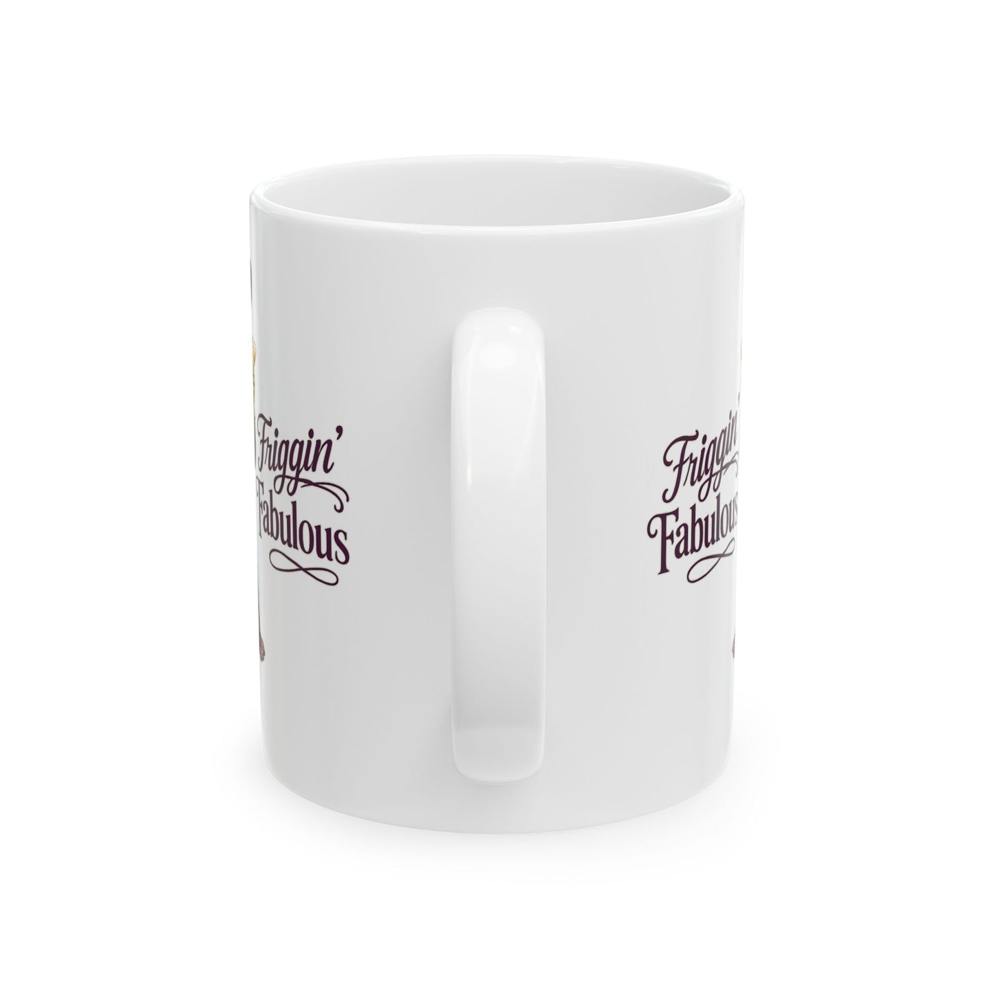 Friggin’ Fabulous Frog Mug | Funny Fashion Frog Affirmation Coffee Mug | Glam Frog Gift for Women