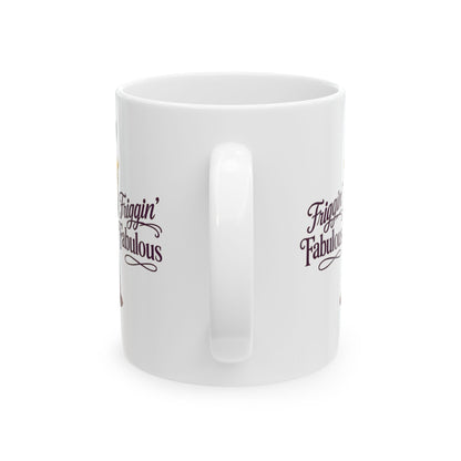 Friggin’ Fabulous Frog Mug | Funny Fashion Frog Affirmation Coffee Mug | Glam Frog Gift for Women