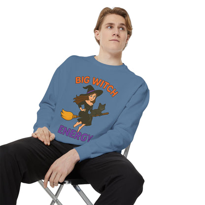Big Witch Energy Sweatshirt – Funny Witch Cat Broom Pullover