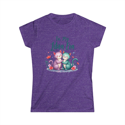 In My Libra Era Women’s Softstyle Tee – Empowering Zodiac Cat Shirt
