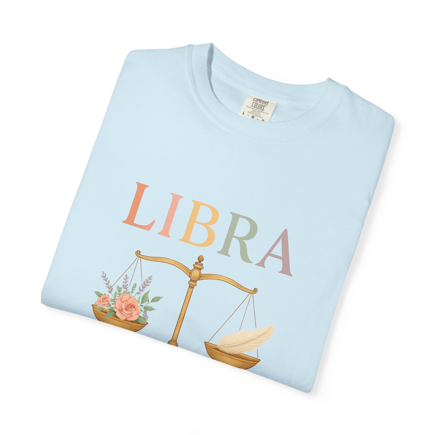Libra Rules – Elegant Floral Zodiac Balance Tee