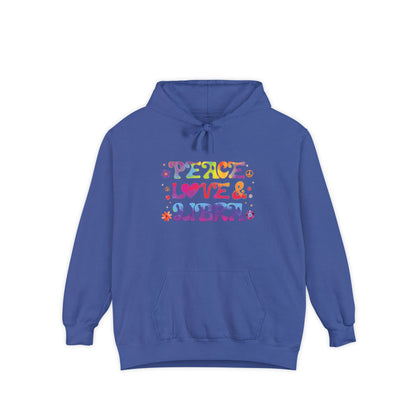 Peace Love & Libra Unisex Hoodie – Groovy Retro Comfort Colors Midweight Hoodie