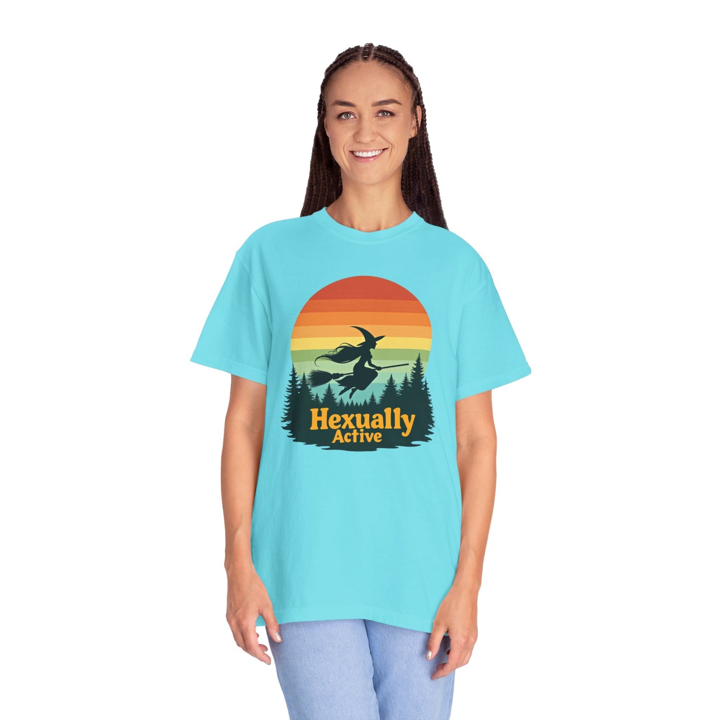Hexually Active Tee – Sassy Witch Retro Comfort Colors 1717 Shirt