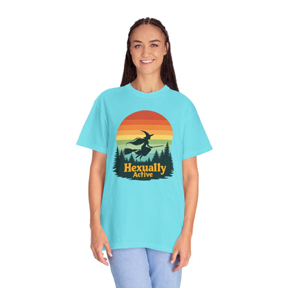 Hexually Active Tee – Sassy Witch Retro Comfort Colors 1717 Shirt