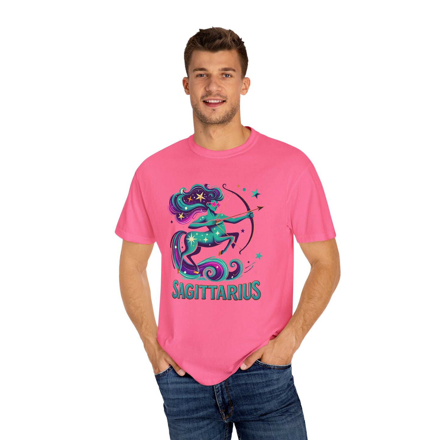 Sagittarius Retro Groovy Centaur -Colorful Zodiac Tee