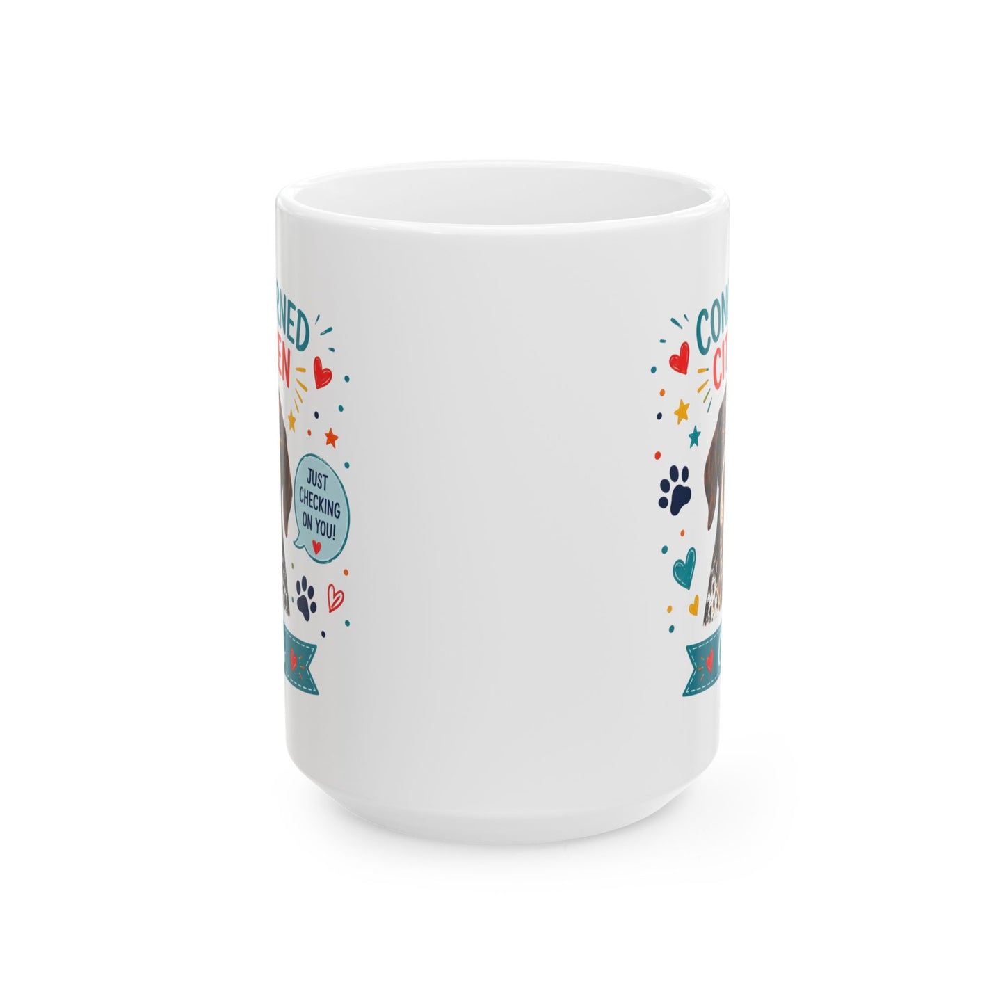 Personalized Dog Mug "Concerned Citizen" | Custom Pet Mug with Dog Photo & Name | Funny Dog Lover Gift