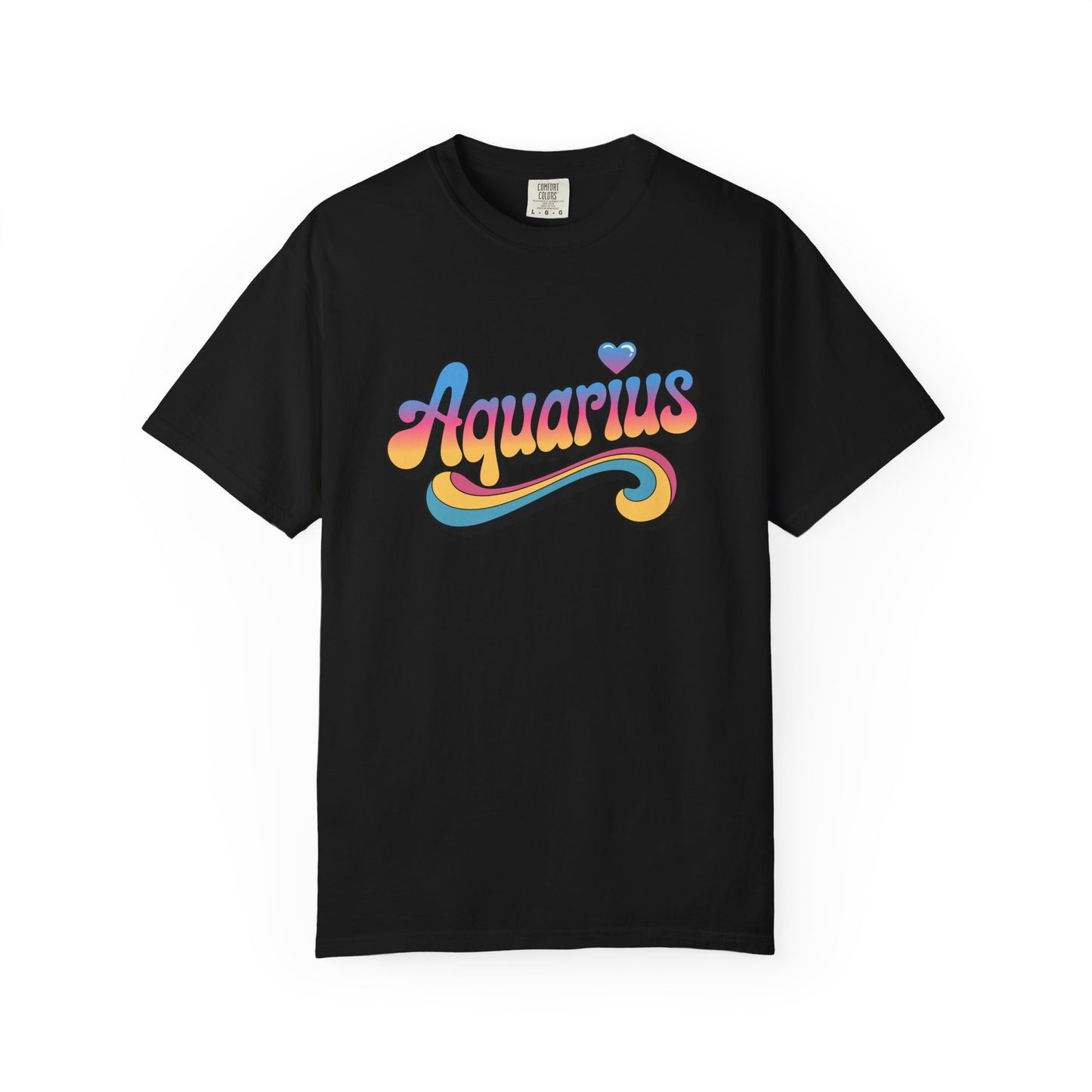 Aquarius – Retro Groovy Zodiac Tee