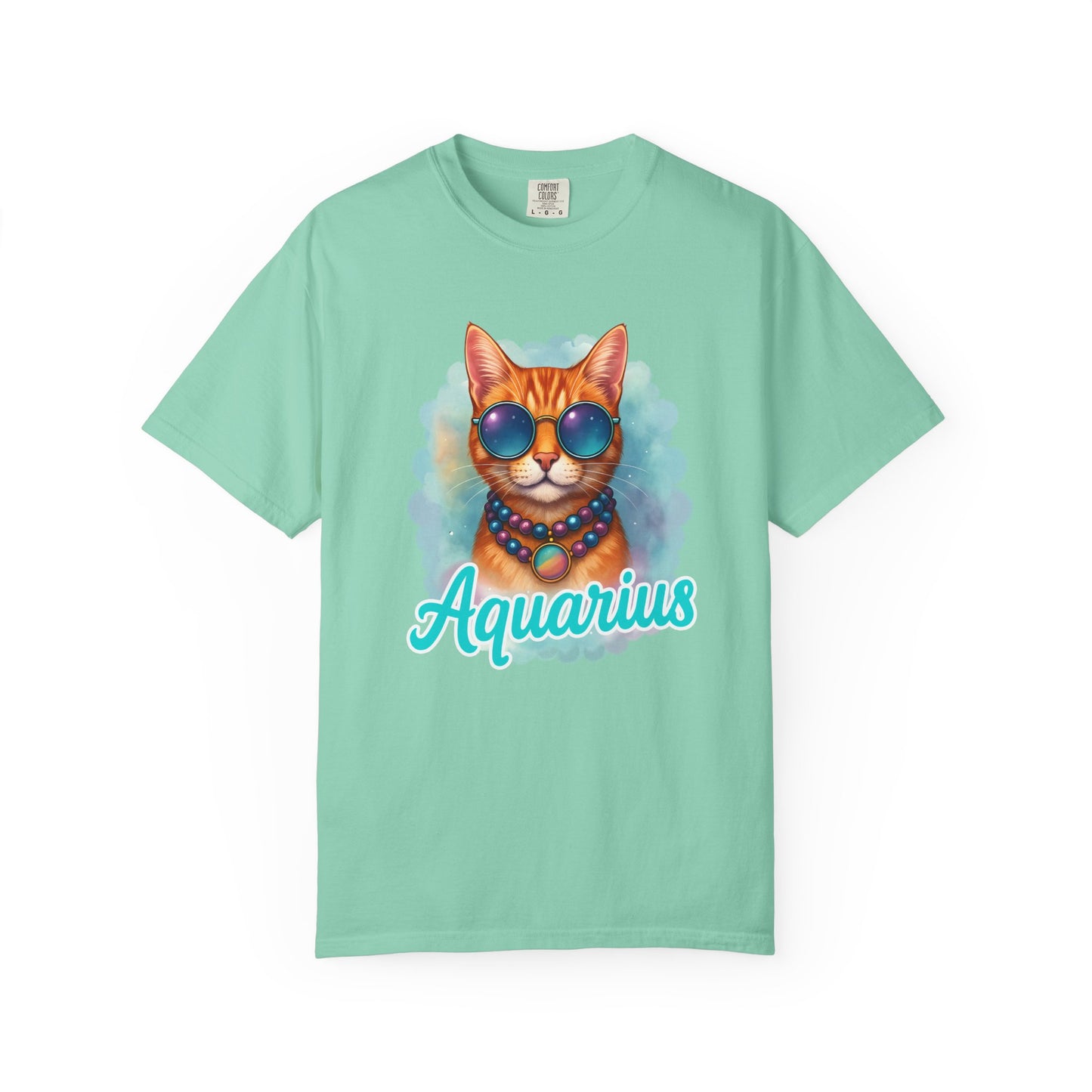 Aquarius – Colorful Cool Cat Zodiac Shirt