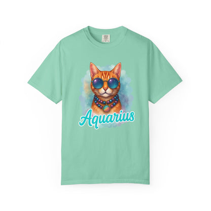 Aquarius – Colorful Cool Cat Zodiac Shirt