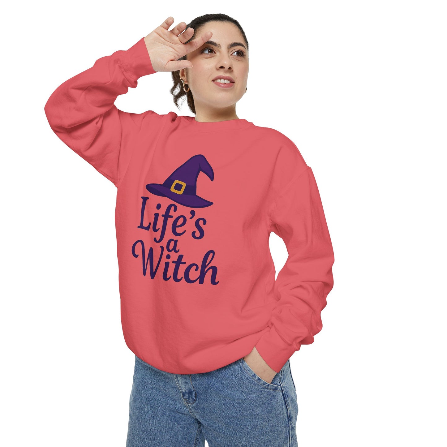 Life’s a Witch Sweatshirt – Funny Witch Hat Pullover
