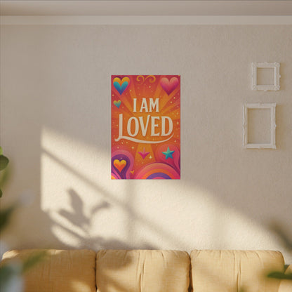I AM LOVED – Colorful Affirmation Wall Art