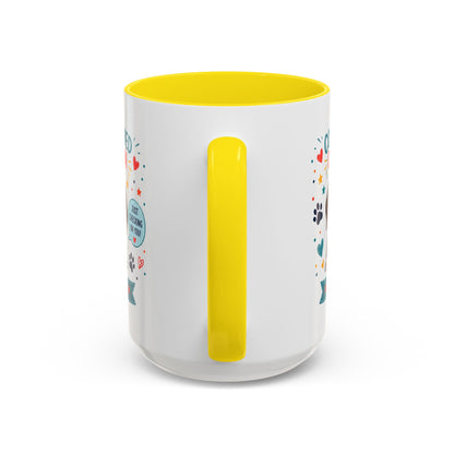 Personalized Dog Mug "Concerned Citizen" | Custom Pet Color Accent Mug with Dog Photo & Name | Funny Dog Lover Gift