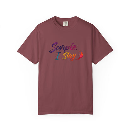 Scorpio I Slay Multicolor Tee – Wicked and Vibrant Zodiac Shirt