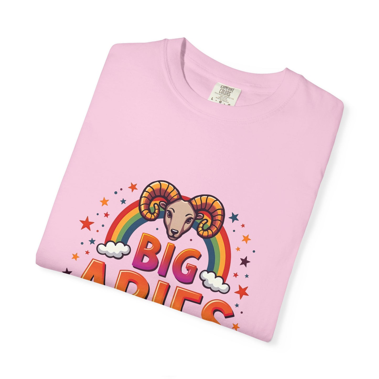 Big Aries Energy T-Shirt | Astrology Zodiac Tee | Comfort Colors Aries Shirt | Fire Sign Birthday Gift | Retro Horoscope Graphic Tee for Aries Lovers