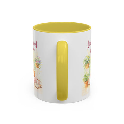 Personalized Name Cat Mug - Custom "Happy Place" Ceramic Mug for Cat Lovers