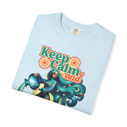 Keep Calm and Aquarius On – Retro Water Bearer Zodiac Tee
