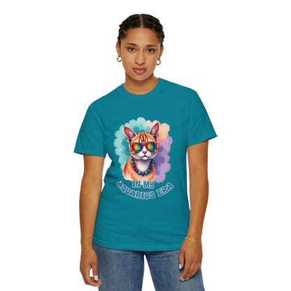 In My Aquarius Era – Rainbow Cat Vibes Tee