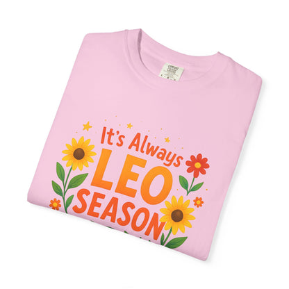 It’s Always Leo Season – Colorful Sunflower Aesthetic Tee