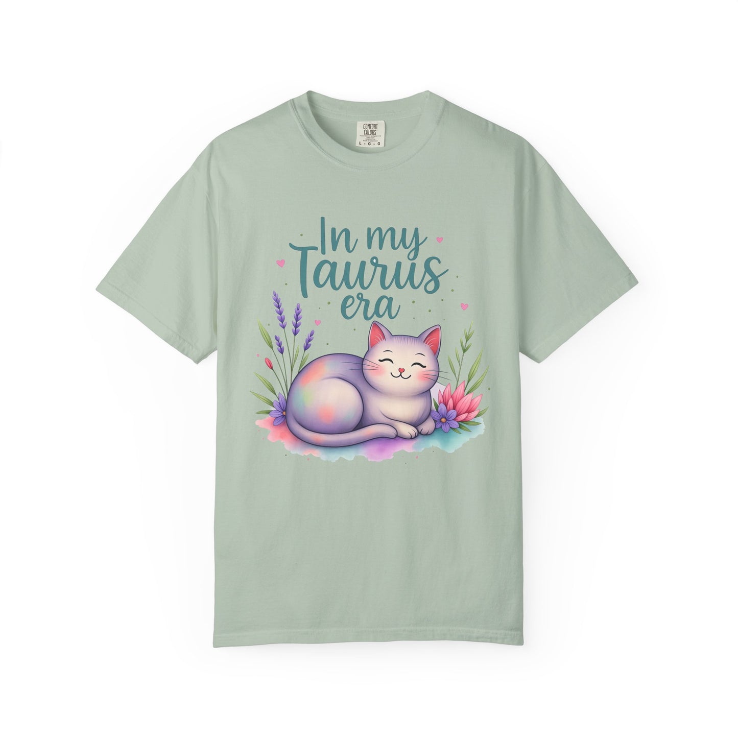 In My Taurus Era – Colorful Zodiac Cat Tee