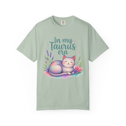 In My Taurus Era – Colorful Zodiac Cat Tee