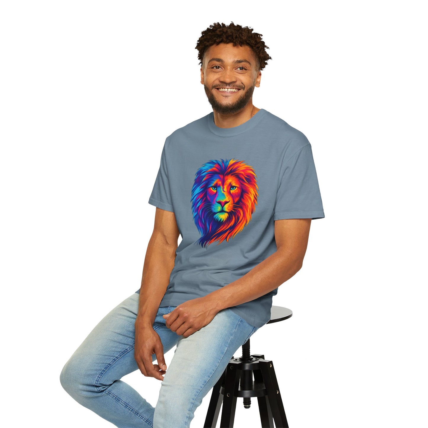Rainbow Lion Tee – Vibrant & Fierce