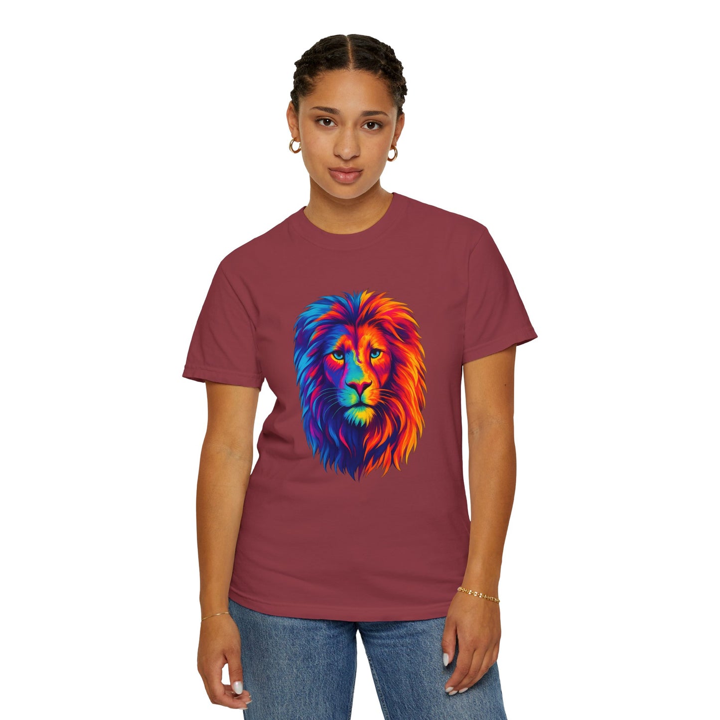 Rainbow Lion Tee – Vibrant & Fierce