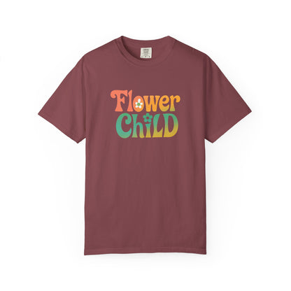 Flower Child Retro Colorful Tee – Groovy 70s Comfort Colors Shirt