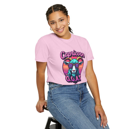Capricorn The G.O.A.T – Vaporwave Retro Zodiac Tee
