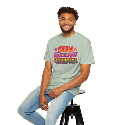 Stay Groovy Taurus  -  Vintage Retro Groovy Astrology Tee