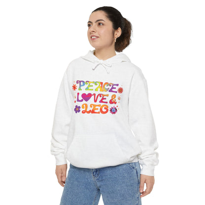Peace Love & Leo Unisex Hoodie – Groovy Retro Comfort Colors Midweight Hoodie