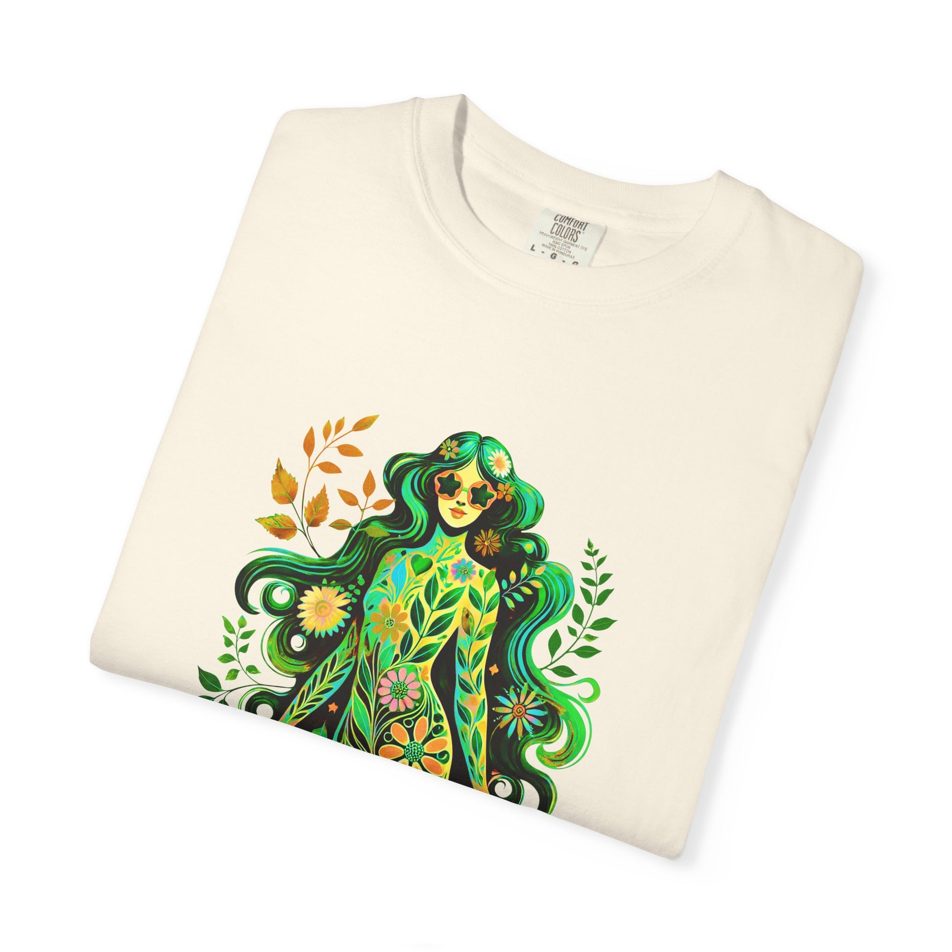 I’m Super Natural Colorful Retro Tee – Groovy Flower Power Goddess virgo t Shirt