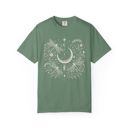 Moon and Dragonflies Boho Unisex Shirt