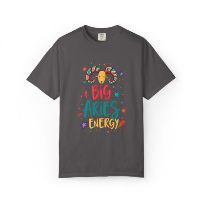 Big Aries Energy Tee – Colorful Fun Zodiac Shirt