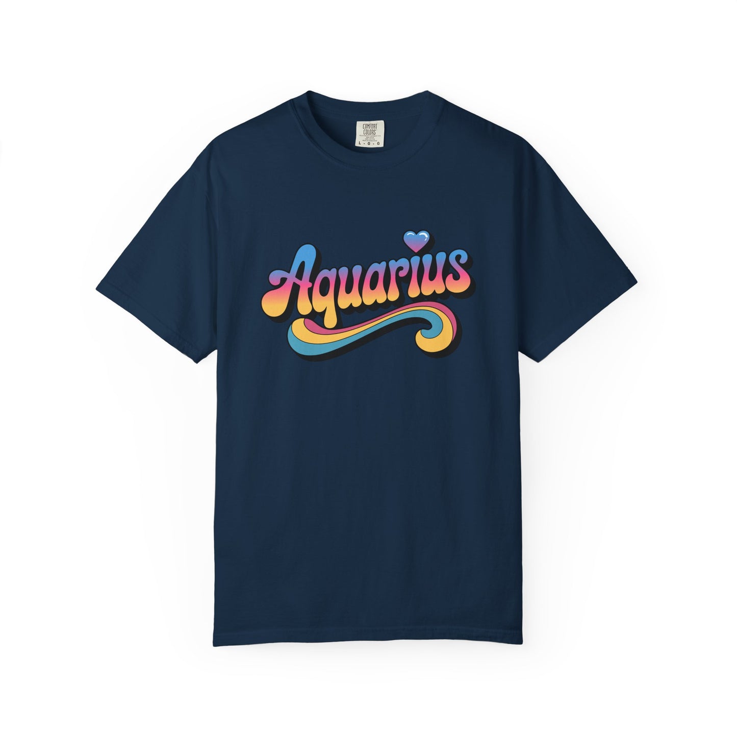 Aquarius – Retro Groovy Zodiac Tee