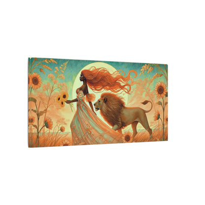 Leo Radiance – Regal Majesty Zodiac Canvas Wall Art