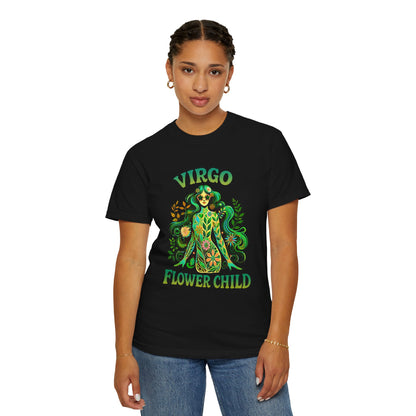 Virgo Flower Child – Vibrant Retro Zodiac Tee