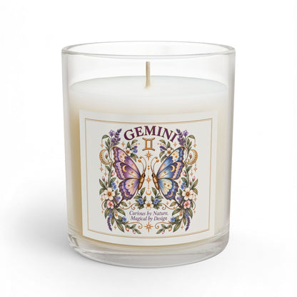 Gemini Butterfly Zodiac Astrology Candle 11oz