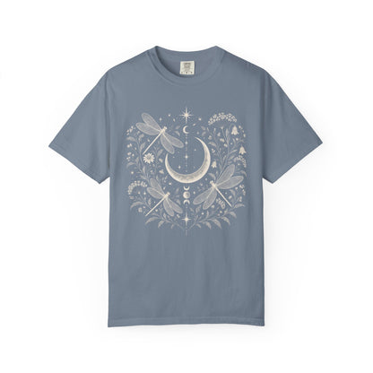 Moon and Dragonflies Boho Unisex Shirt