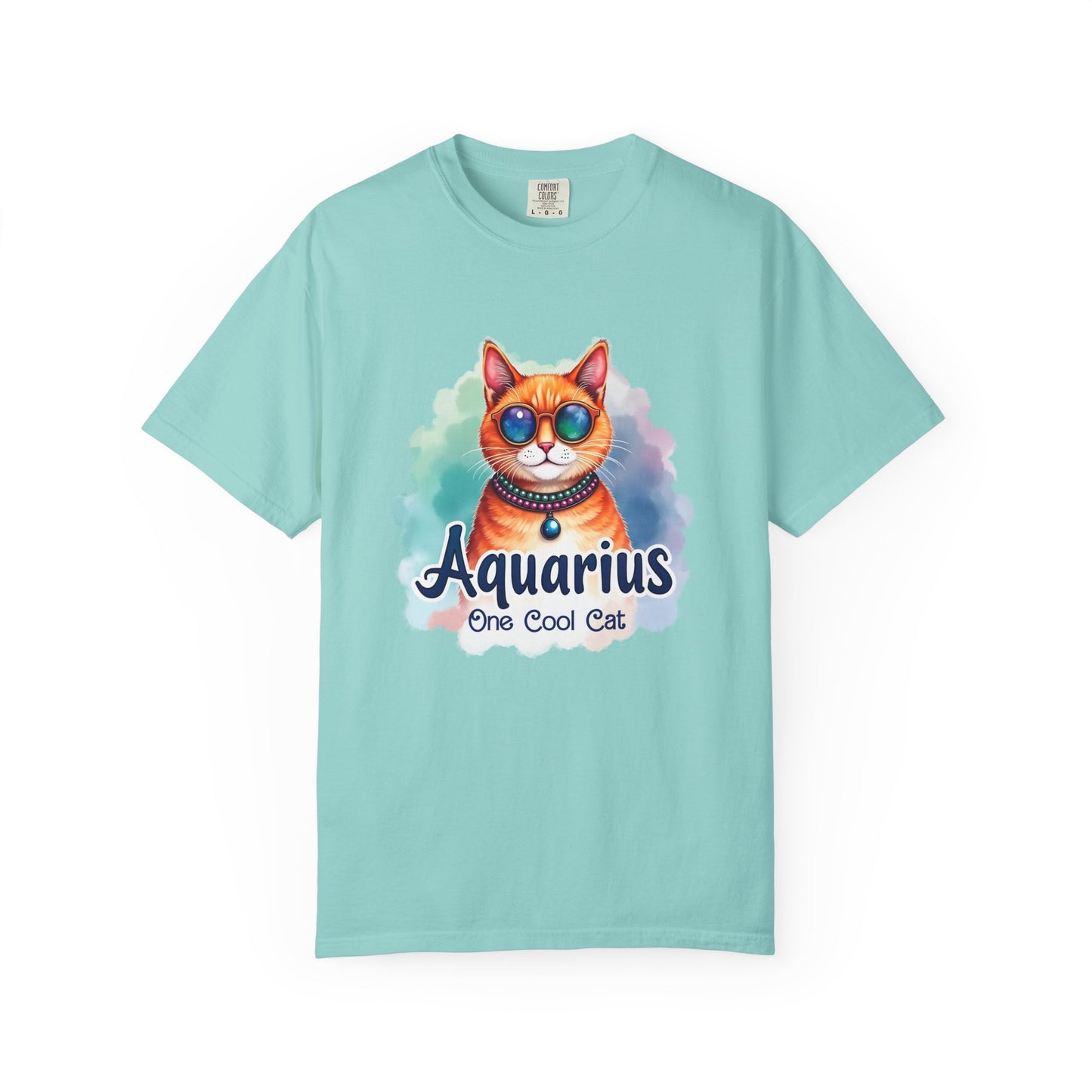 Aquarius One Cool Cat – Colorful Zodiac Shirt