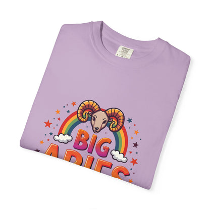 Big Aries Energy T-Shirt | Astrology Zodiac Tee | Comfort Colors Aries Shirt | Fire Sign Birthday Gift | Retro Horoscope Graphic Tee for Aries Lovers