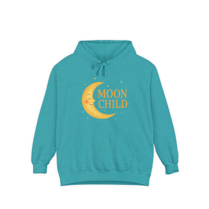 Moon Child Unisex Hoodie – Vibrant Celestial Comfort Colors Midweight Hoodie