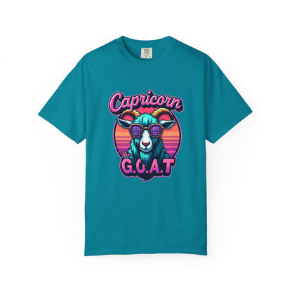 Capricorn The G.O.A.T – Vaporwave Retro Zodiac Tee
