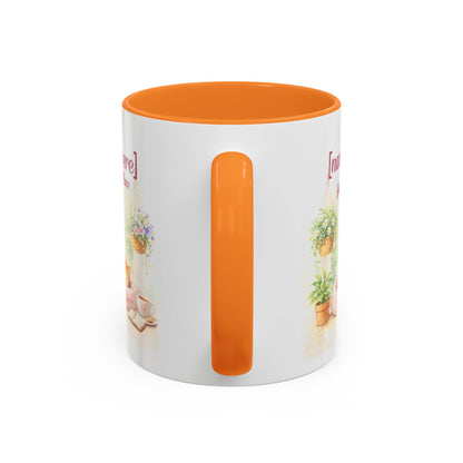 Personalized Name Cat Mug - Custom "Happy Place" Ceramic Mug for Cat Lovers