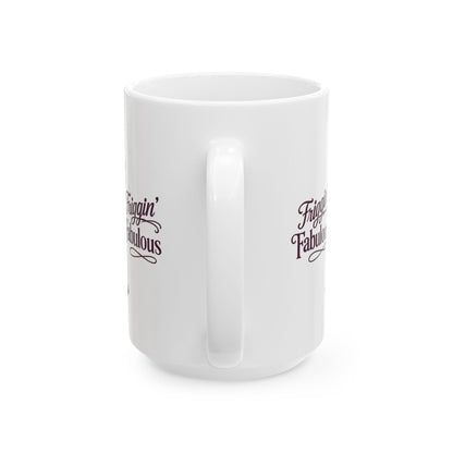 Friggin’ Fabulous Frog Mug | Funny Fashion Frog Affirmation Coffee Mug | Glam Frog Gift for Women