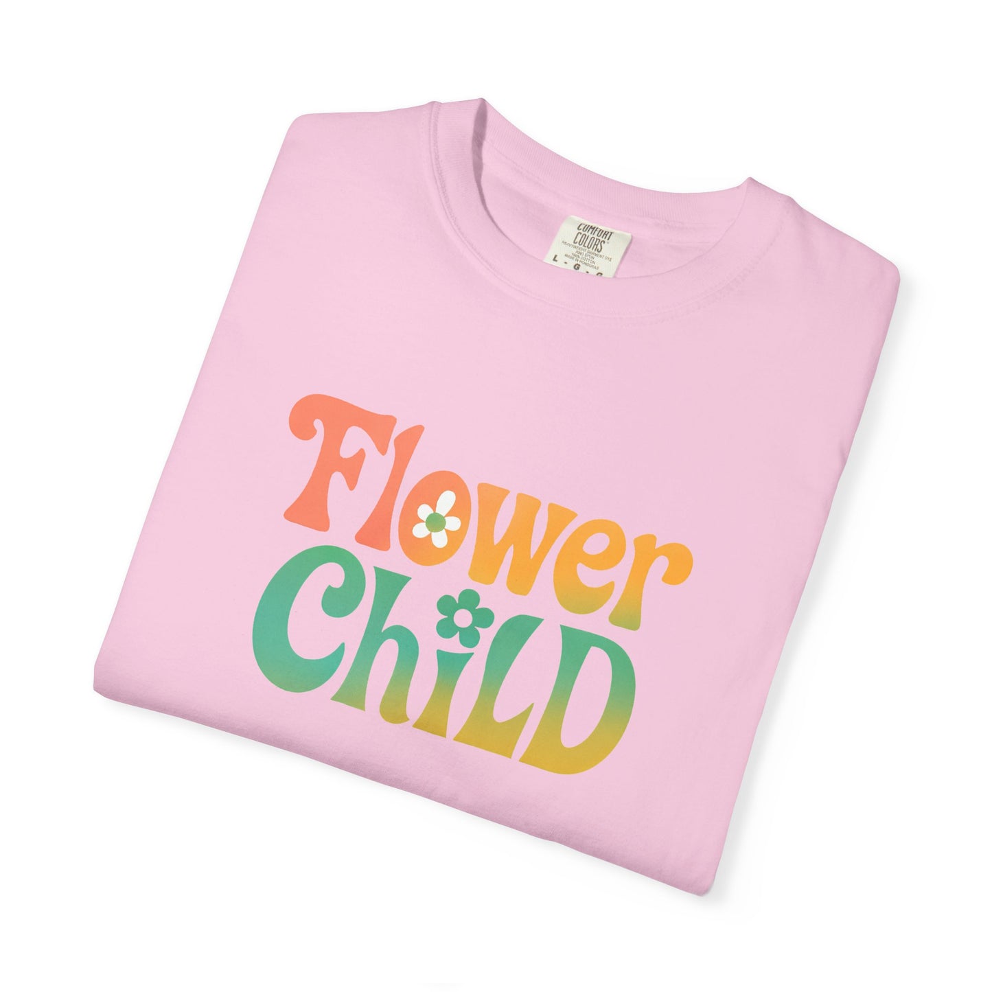 Flower Child Retro Colorful Tee – Groovy 70s Comfort Colors Shirt